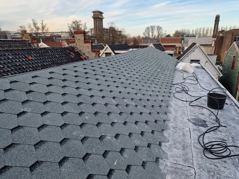 Dakshingels renovatie detail